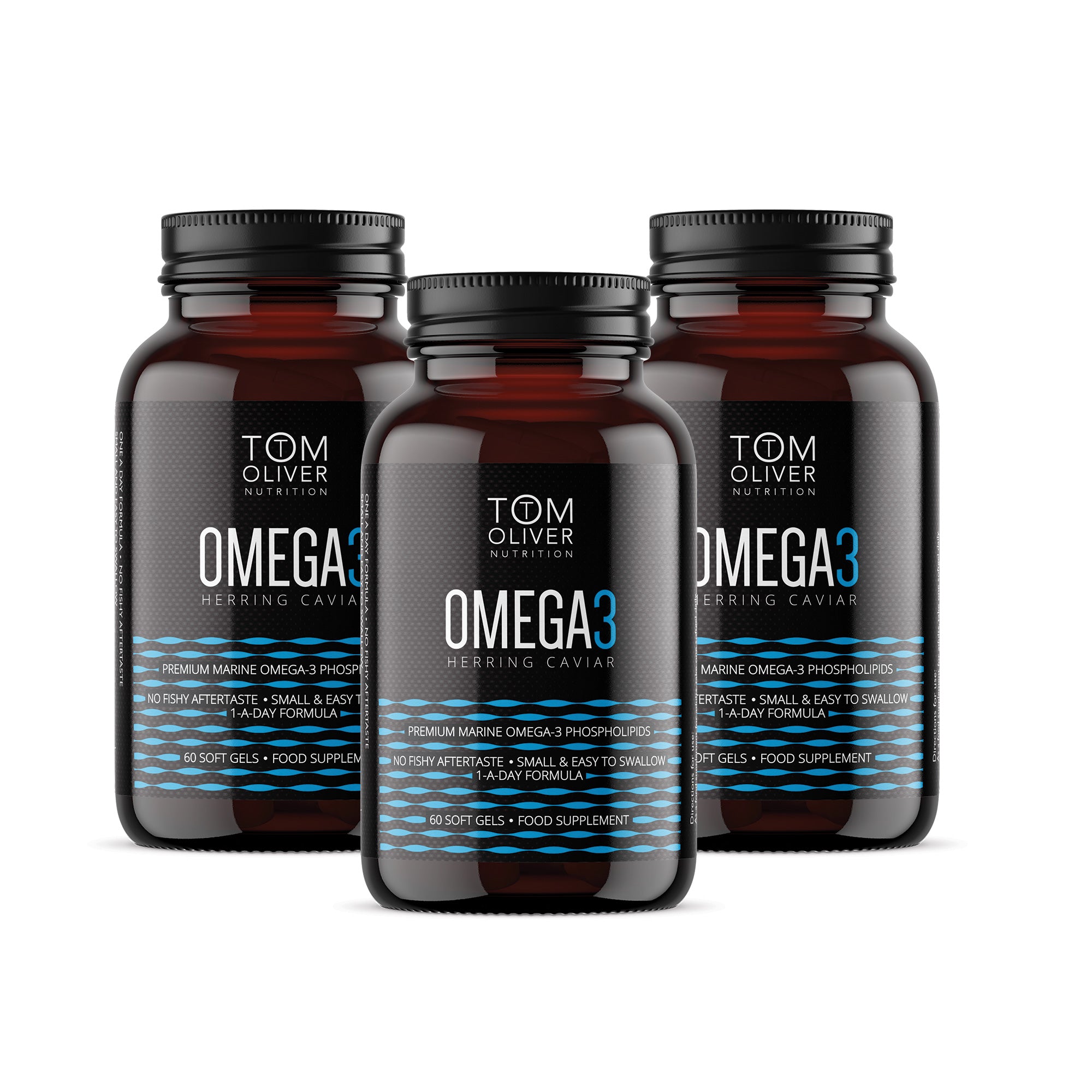 El paquete Omega 3 Herring Caviar Oferta (3 botellas)
